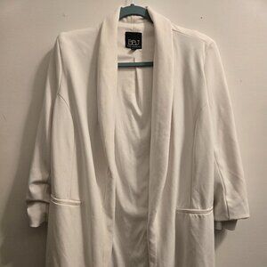 BBJ LA Bone White Long Lined Jacket Casual